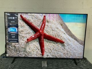 LG 65" TV MODEL 65UR78006LK RRP £549.99 (WITH REMOTE, WITH STAND, NO BOX) (CRACKED SCREEN, SCREEN BLEED)