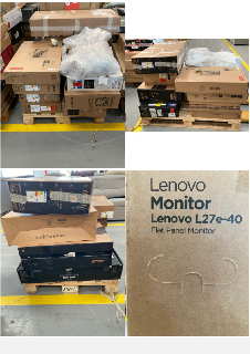 12 X MONITORS VARIOUS MODELS AND SIZES INCLUDING LENOVO L27E-40 27" (BROKEN).