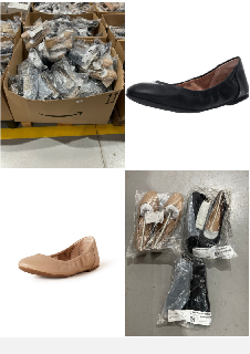 PALLET WITH QUANTITY OF FOOTWEAR VARIOUS SIZES AND MODELS INCLUDING BLACK BALLERINAS SIZE 37.5.