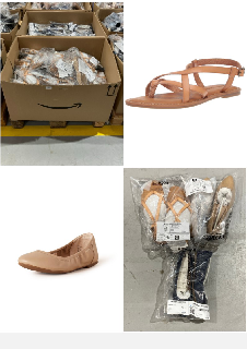 PALLET WITH QUANTITY OF FOOTWEAR OF VARIOUS SIZES AND MODELS INCLUDING BROWN SANDALS SIZE 42.