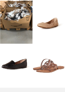 PALLET OF A VARIETY OF FOOTWEAR IN VARIOUS SIZES AND MODELS INCLUDING BEIGE BALLERINAS SIZE 41.5.