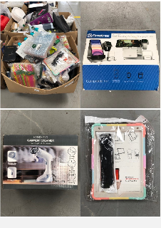 PALLET OF ASSORTED ITEMS INCLUDING WIRELESS CHARGING STATION.