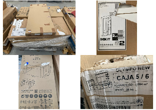 PALLET WITH A VARIETY OF FURNITURE INCLUDING A FORES NOVA LIFT-UP COFFEE TABLE (MAY BE BROKEN OR INCOMPLETE).