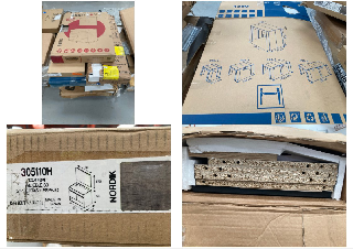 PALLET WITH A VARIETY OF FURNITURE INCLUDING FURNITURE WITH 2 DOORS AND MIRROR NORDIK ARKITMOBEL (MAY BE BROKEN OR INCOMPLETE).