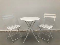 3 X SET OF FOLDING GARDEN FURNITURE WITH STURDY STEEL FRAME WITH BACKREST .