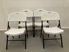 4 X WHITE PLASTIC FOLDING CHAIRS MODEL B07SPYD4MW .