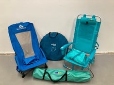 4 X CAMPING ITEMS OF VARIOUS MAKES AND MODELS INCLUDING HAMMOCK BRACE MASTER .