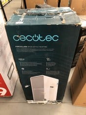 CECOTEC PORTABLE AIR CONDITIONER WITH REMOTE CONTROL AND HEAT PUMP FORCECLIMA 9450 STYLE HEATING, 9000 BTU, TOUCH, LED DISPLAY, 5 MODES, 2 SPEEDS, DEHUMIDIFIER, TIMER, 16 M², WHITE P.V.P 219€.