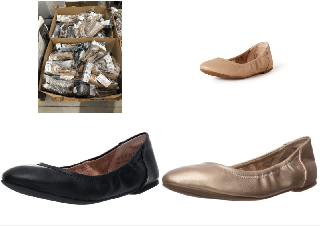 PALLET OF VARIETY OF SHOES INCLUDING BALLERINA SHOES BELICE WOMAN, BEIGE, 42 EU WIDTH.