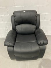 DON DESCANSO - TREVI BLACK RECLINING 160º RELAX MASSAGE ARMCHAIR WITH 8 SILENT MOTORS, LUMBAR HEAT, 4 ZONES MASSAGE SYSTEM AND ANTI-CUSHIONED PU. MASSAGE 4 ZONES AND FINISHED IN PU ANTI-QUARTZ [INCLU