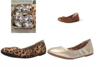 PALLET WITH A VARIETY OF SHOES INCLUDING LEOPARD PRINT BALLERINA SHOES SIZE 40.