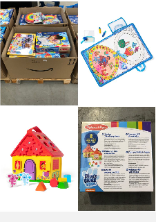 24 X VARIETY OF TOYS INCLUDING MELISSA & DOUG BLUE'S CLUES & YOU! CHUNKY WOODEN JIGSAW PUZZLE - REFRIGERATOR FOOD (10 PIECES).