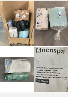 6 X MATTRESSES VARIOUS MODELS INCLUDING LINENSPA MATTRESS TOPPER WITH GEL PARTICLES WITH COVER 120X200 CM (DIRTY OR BROKEN).