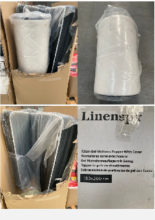 3 X MATTRESSES VARIOUS MODELS INCLUDING LINENSPA MATTRESS TOPPER WITH GEL PARTICLES WITH COVER 180X200 CM (DIRTY OR BROKEN).