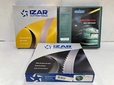 3 X BOXES OF BAND SAW BLADES OF DIFFERENT BRANDS INCLUDING IZAR CUTTING TOOLS.