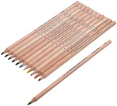 109 X COLOURED PENCILS, 12 EACH, WOOD.