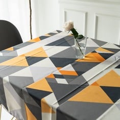 14 X TABLECLOTH TABLECLOTH TRIANGLE PATTERN GEOMETRY KITCHEN TABLECLOTH LIVING ROOM RECTANGULAR WATERPROOF WASHABLE DINING ROOM DESIGN HOME DECOR OFFICES (55 * 70IN/140 * 180CM).