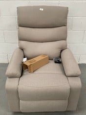 ASTAN HOGAR AH AR10520AR RELAX ARMCHAIR WITH SELF-HELP FUNCTION, ELECTRIC RECLINING, MASSAGE AND THERMOTHERAPY, MODEL CECI AH-AR10520AR, WOOD, SAND, (INCOMPLETE P.V.P 369.00 €).