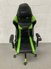 NEWSKILL KITSUNE GAMING CHAIR, GREEN P.V.P 181,95€ (DAMAGED AND DIRTY).