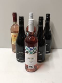 6 X BOTTLES OT WINE TO INCLUDE MARQUES DE LODARES ROSADO WINE 75CL 12% VOL 18+ ID MAY BE REQUIRED UPON COLLECTION E.G. A VALID PASSPORT (COLLECTION ONLY)