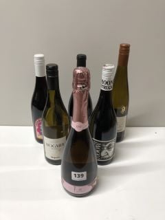 6 X BOTTLES OF WINE TO INCLUDE THINK SPUMANTE ROSE BRUT WINE 750ML 11% VOL 18+ ID MAY BE REQUIRED UPON COLLECTION E.G. A VALID PASSPORT (COLLECTION ONLY)