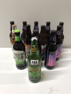 13 X VARIOUS BEER AND CIDER BOTTLES TO INCLUDE RATTLER ORIGINAL CORNISH CLOUDY CIDER 500ML 5.5% VOL 18+ ID MAY BE REQUIRED UPON COLLECTION E.G. A VALID PASSPORT (COLLECTION ONLY)