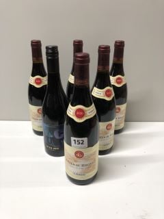 6 X BOTTLES OF WINE TO INCLUDE COTES DU RHONE E.GUIGAL 750ML 14.5% VOL 18+ ID MAY BE REQUIRED UPON COLLECTION E.G. A VALID PASSPORT (COLLECTION ONLY)