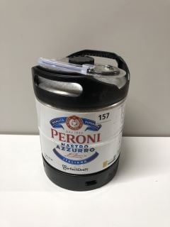 PERFECT DRAFT PERONI NASTRO AZZURRO BEER 6L 5% VOL 18+ ID MAY BE REQUIRED UPON COLLECTION E.G. A VALID PASSPORT (COLLECTION ONLY)