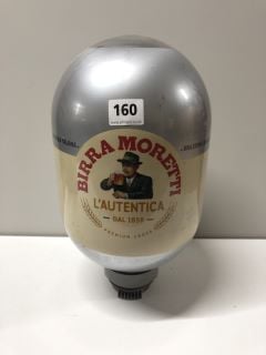 BIRRA MORRETTI L'AUTENTICA PREMIUM LAGER DRAFT BEER BOTTLE 8L 4.6% VOL 18+ ID MAY BE REQUIRED UPON COLLECTION E.G. A VALID PASSPORT (COLLECTION ONLY)