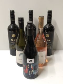 6 X BOTTLES OF WINE TO INCLUDE PETER 'JUICY' GAJEWSKI ASSEMBLAGE WINE 75CL 15% VOL 18+ ID MAY BE REQUIRED UPON COLLECTION E.G. A VALID PASSPORT (COLLECTION ONLY)