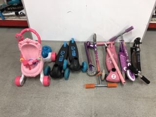 QTY OF KIDS SCOOTERS