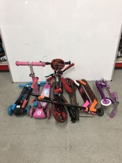 QTY OF KIDS SCOOTERS