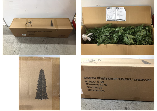 7FT NEWBURGH MIXED TIPS SLIM PRE LIT CHRISTMAS TREE