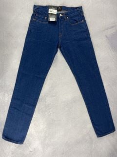 PAUL SMITH MEN'S TAPERED FIT JEAN. SIZE: 28, MADE FROM: 83% COTTON 17% HEMP - WOVEN BLUE DENIM 9.8OZ. RRP: £110