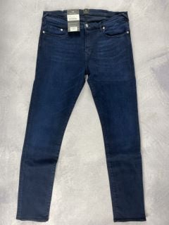 PAUL SMITH MEN'S TAPERED FIT JEAN. SIZE: 33, MADE FROM: 86% COTTON 8% POLYESTER 2% ELASTANE 4% OTHER FIBRES - WOVEN. RRP: £125