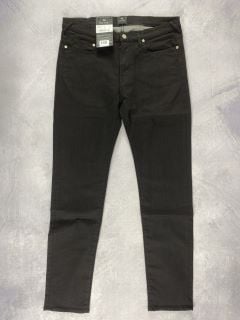 PAUL SMITH MEN'S SLIM FIT JEAN. SIZE: 32, MADE FROM: 95% COTTON 4% POLYESTER 1% ELASTANE - WOVEN BLACK DENIM 15.5. RRP: £120