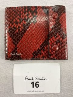 PAUL SMITH MEN'S SLG BFOLD PRESS. MADE FROM: 100 COW LEATHER. RRP: £170