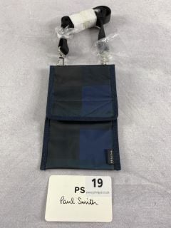 PAUL SMITH MEN'S WALLET POUCH CHK NY. MADE FROM: 100 NYLON. RRP: £90