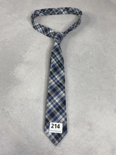 PAUL SMITH MEN'S TIE NARROW 6CM CHECK. MADE FROM: 64 SILK 36 LINEN. RRP: £100