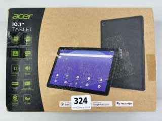 ACER 10.1 32GB TABLET WITH WIFI IN BLACK: MODEL NO ACTAB1024 (WITH BOX & CHARGE UNIT) (CRACKS ON SCREEN)  [JPTN41498]