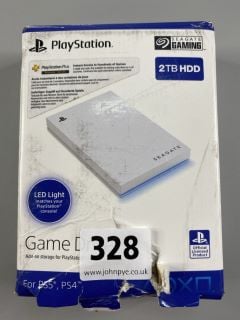 SEAGATE GAMING PLAYSTATION GAME DRIVE (2TB) HARD DRIVE IN GREY: MODEL NO SRD0LF0 (WITH BOX)  [JPTN41821]