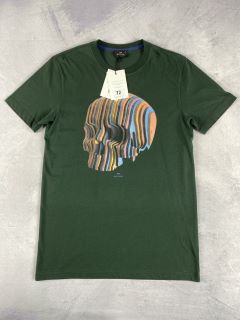 PAUL SMITH MEN'S SLIM FIT T-SHIRT MULTI SKULL. SIZE: S, MADE FROM: 100% ORGANIC COTTON. RRP: £65