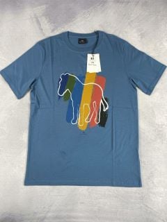 PAUL SMITH MEN'S SS TSHIRT  BROAD STRIPE ZEBRA. SIZE: S, MADE FROM: 100 ORGANIC COTTON. RRP: £65