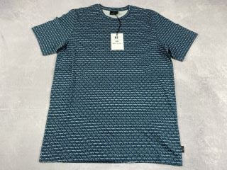 PAUL SMITH MEN'S SS TSHIRT MINI MOUNTAIN ROAD. SIZE: S, MADE FROM: 100% COTTON. RRP: £80