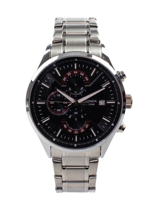 Sekonda Chronograph Quartz Watch, Model: 1697A AKT Black Dial Stainless Steel Bracelet. Brief Condition Report: Ex Display (Currently Running) (VAT Only Payable on Buyers Premium)