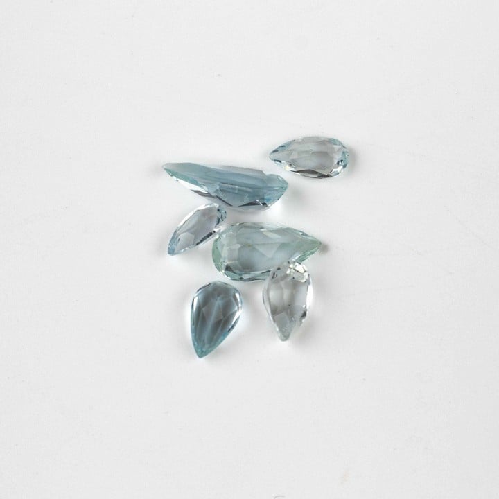 10.15ct Aquamarine Faceted Pear-cut Parcel of Gemstones, mixed