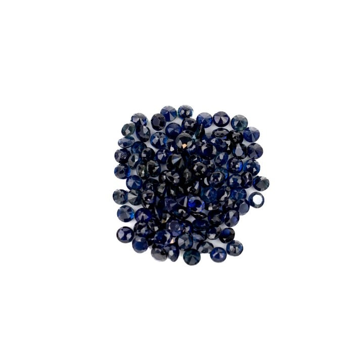 19.65ct Sapphire Faceted Round-cut Parcel of Gemstones, 3.25mm