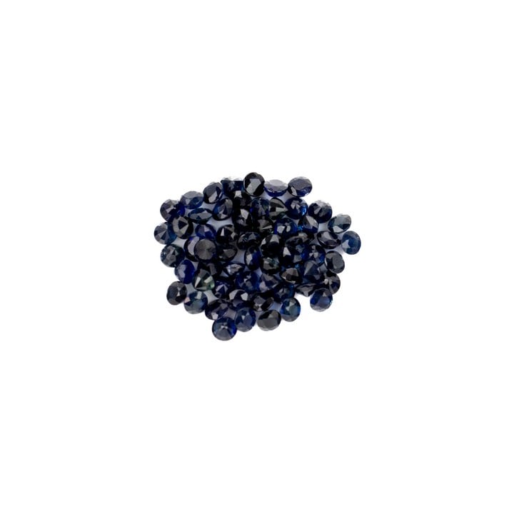 9.85ct Sapphire Faceted Round-cut Parcel of Gemstones, 3mm