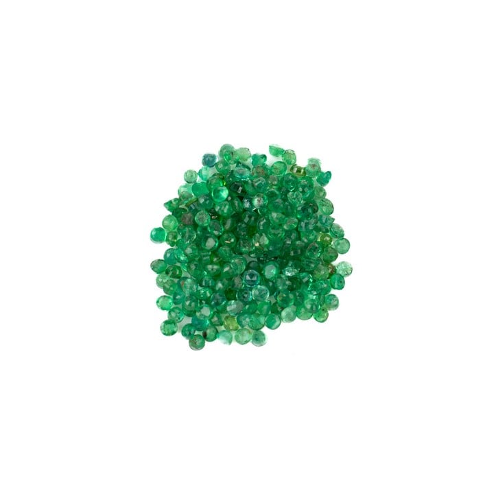 9.60ct Emerald Faceted Round-cut Parcel of Gemstones, 2mm