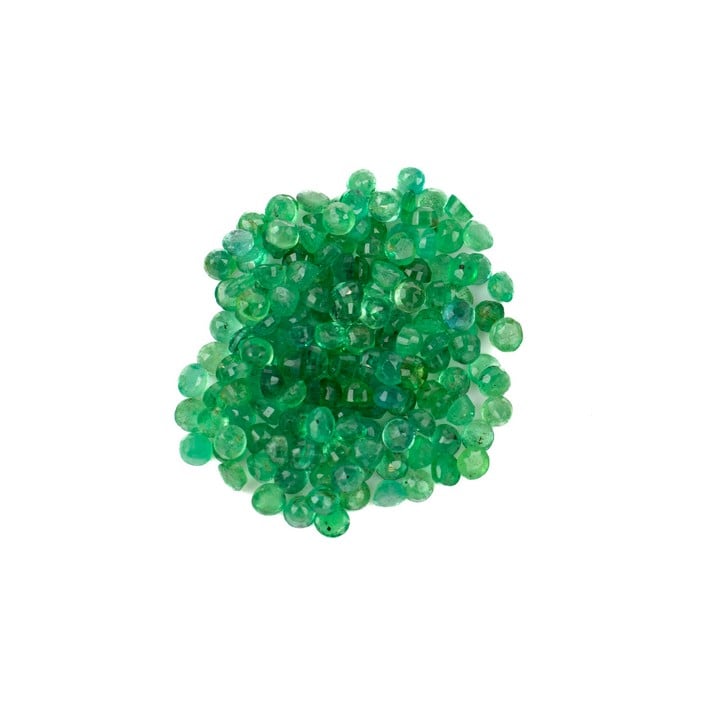 10.85ct Emerald Faceted Round-cut Parcel of Gemstones, 2.5mm